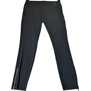 EUC Athleta Zip Ankle Mid Rise Black Knit Pants XL